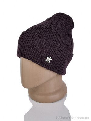 Шапка жіночі 9-14 violet N.w York Yankees фіолетовий  оптом от Optomarket