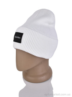 Шапка жіночі 9-16 white C.lvin klein білий  оптом от Optomarket