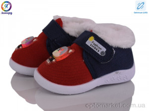 Пінетки дитячі 903 red LED Леопард червоний  оптом от Optomarket