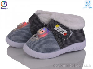 Пінетки дитячі 905 blue LED Леопард синій  оптом от Optomarket