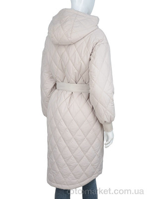 Пальто жіночі 9105 beige Aixiaohua бежевий  оптом от Optomarket