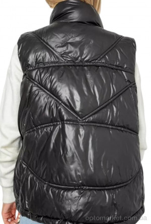 Жилетка жіночі 915 black Massmag чорний  оптом от Optomarket