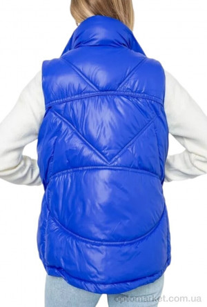 Жилетка жіночі 915 blue Massmag синій  оптом от Optomarket