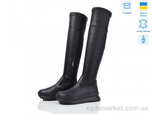 Купить Ботфорти жіночі 93-1 чорний к. Mona Lisa чорний