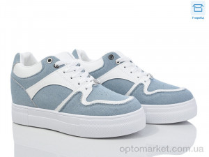 Купить Кросівки жіночі 932-3 Снікерси Hongquan блакитний