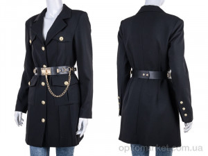 Пиджак женские 9386 black Ladyform черный  оптом от Optomarket