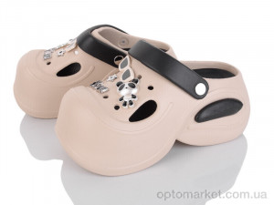 Купить Крокси жіночі 988-1 beige Lion-Lu бежевий