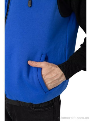 Жилетка чоловічі 99002 чорно-синій Massmag чорний  оптом от Optomarket