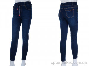 Брюки женские DF591 New jeans синий  оптом от Optomarket