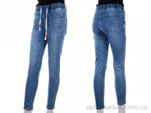 Брюки женские DT668 blue New jeans голубой  оптом от Optomarket