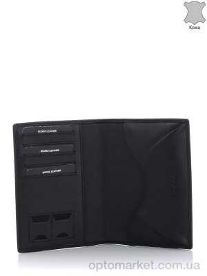 Визитница мужская J04-710 black Buonolethar черный  оптом от Optomarket