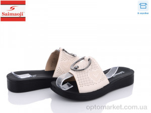 Купить Шльопанці жіночі A07-6 Saimaoji бежевий