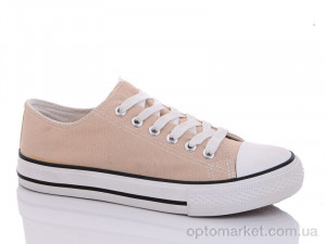 Купить Кеди жіночі A133-6 beige Hongquan бежевий
