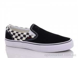 Купить Сліпони чоловічі A1653 black V-ans чорний