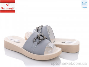 Купить Шльопанці жіночі A7258-7 Saimaoji сірий