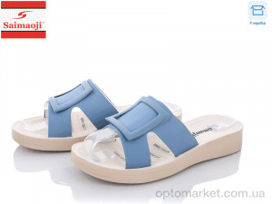 Купить Шльопанці жіночі A7261-10 Saimaoji блакитний