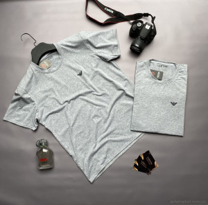 Футболка чоловічі A7 A.mani сірий  оптом от Optomarket