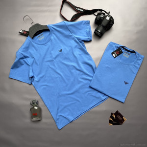 Футболка чоловічі A8 A.mani блакитний  оптом от Optomarket