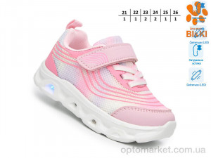 Кросівки дитячі AB60046C LED Bi&Ki рожевий  оптом от Optomarket