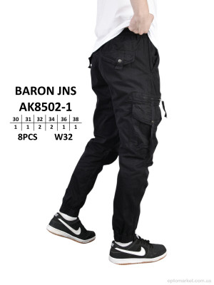 Брюки чоловічі AK8502-1 Jinbao Langren чорний  оптом от Optomarket