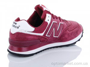 Кросівки чоловічі AS8019-1 N.w balance бордовий  оптом от Optomarket