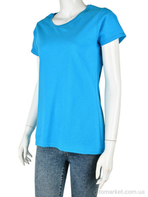 Купить Футболка жіночі B001-1 blue Fruit of the Loom синій