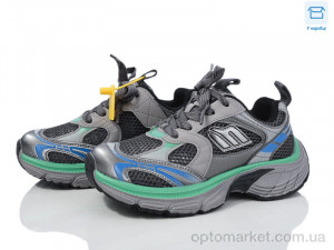 Купить Кросівки дитячі B001-1 сіро-зелені (31-37) КалориЯ сірий