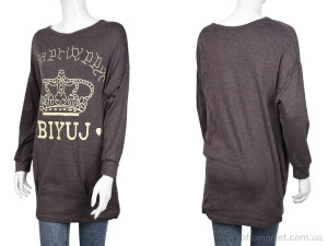 Туніка жіночі B006-2 brown (10500) DuDuBoBo коричневий  оптом от Optomarket