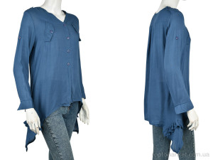 Сорочка жіночі B0105-5 (10895) blue DuDuBoBo синій  оптом от Optomarket