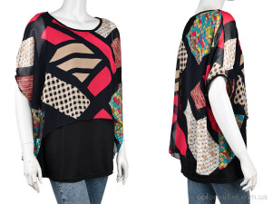 Блуза жіночі B0106-2 (10899) pink DuDuBoBo чорний  оптом от Optomarket