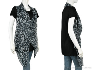 Блуза жіночі B0106-9 (10908) grey DuDuBoBo чорний  оптом от Optomarket