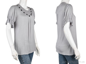 Футболка жіночі B0108-1 (10913) l.grey DuDuBoBo сірий  оптом от Optomarket