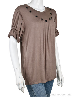 Купить Футболка жіночі B0108-4 (10916) l.brown DuDuBoBo коричневий