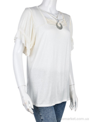 Купить Футболка жіночі B0109-5 (10925) white DuDuBoBo білий