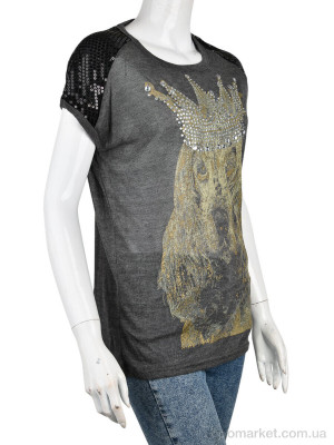 Купить Футболка жіночі B0110-4 (10931) grey DuDuBoBo сірий