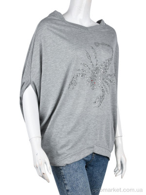 Купить Футболка жіночі B0116-2 (10950) grey DuDuBoBo сірий