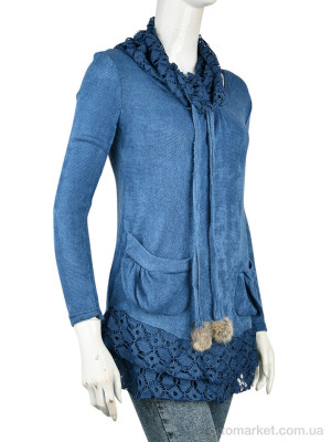 Купить Кофта жіночі B0122-1 (10984) blue DuDuBoBo синій