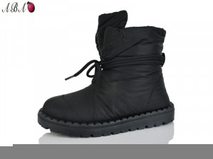 Купить Дутики жіночі B02 black Aba чорний