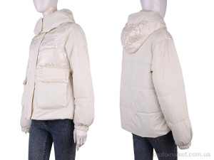 Куртка жіночі B026 (11960) milky Yanpai бежевий  оптом от Optomarket
