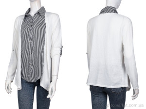 Кофта жіночі B050-5 white DuDuBoBo білий  оптом от Optomarket