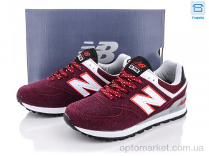 Кросівки жіночі B3463-6 N.w balance бордовий  оптом от Optomarket