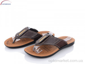 Купить Шльопанці чоловічі B5013E brown Oscar коричневий