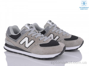 Кросівки жіночі B573-7 світловідбивач N.w balance сірий  оптом от Optomarket