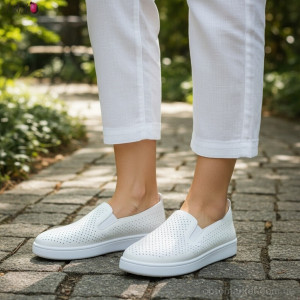 Сліпони жіночі B5861-1-1 Aba білий  оптом от Optomarket