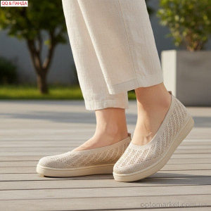 Балетки жіночі B5862-1-2 QQ&Панда бежевий  оптом от Optomarket