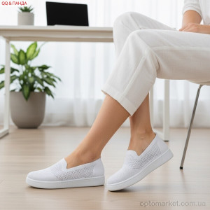 Сліпони жіночі B5864-1-1 QQ&Панда білий  оптом от Optomarket