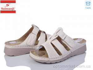 Купить Шльопанці жіночі B6-5 Saimaoji бежевий