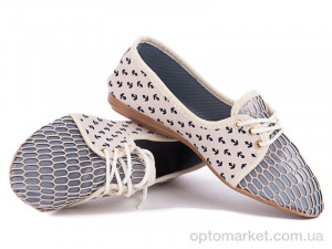 Купить Балетки жіночі Балетка сетка якорь бежевый Selena