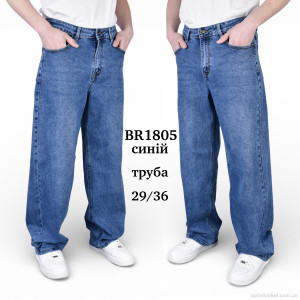 Джинси чоловічі BR1805 ТРУБА Baronjns синій  оптом от Optomarket