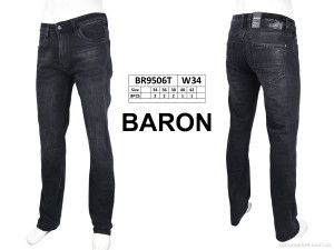 Джинси чоловічі BR9506T Baron чорний  оптом от Optomarket